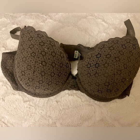 Aerie Women's Gray Lace Lined Demi Full Coverage Size 38D - Picture 4 of 8